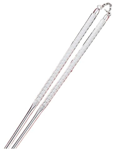 Palillos, regalo de palillos de plata de ley de 21 g, palillos chinos de plata pura, vajilla de plata for el hogar, palillos reutilizables, 999 palillos de plata, regalo tradicional y elegante Plata