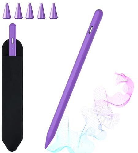 Stylet iPad 10&11e Génération, Stylet Tablette iPad pour 2018-2025, Pencil iPad, Stylo iPad avec Rejection de la Paume Tactile Haute Précision,Convient pour iPad 6/7/8/9/10/11,Air 3/4/5/M2/M3,Mini 5/6