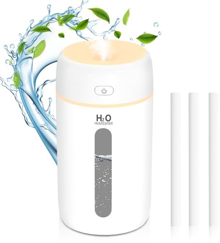 SZO Humidificador de ambiente, mini humidificador para coche, humidificador para habitación infantil, silencioso, apagado automático para oficina, dormitorio, coche, escritorio, habitación infantil