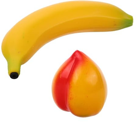 Toyvian 2St Obstsandkasten Jingles Handglocke Montessori-Spielzeug Imitation eines Mango-Shakers kinder spielzeug babyspielzeug spielzeug Marakas für Kinder Maraca-Instrument Plastik