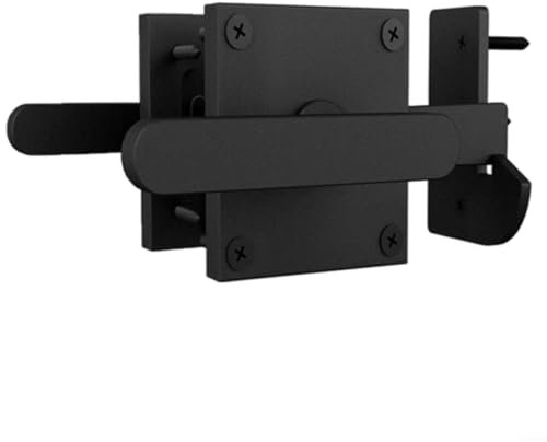 Torriegel, Schuppentürriegel, Holzzaunriegel, Holztürriegel, Gartentürriegel, Scheunentür Aluminium, doppelseitiger Riegel für Outdoor-Holzzaun, Schaukel und Schiebetor (schwarz)