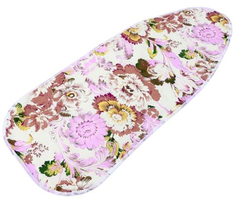 KICHOUSE Housse De Table à Repasser avec Motif Floral Couverture Élastique Antidérapante pour Planche à Repasser Standard Installation Rapide Convient Aux Plateaux