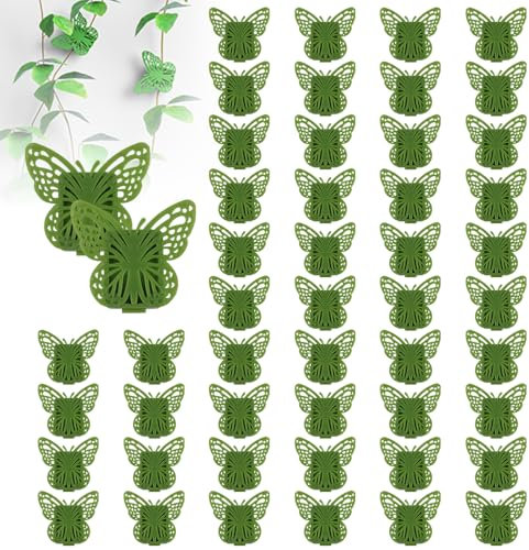 Matame Pflanzenclips, Pflanzenhalter, Pflanzenclips für Kletterpflanzen, Wandbefestigung für Pflanzen, Kletterpflanze Befestigungsklammern für Pflanzen Sicherung Unterstützt (50PCS)