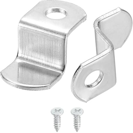 QUARKZMAN 40 Pcs 3/8 Attaches Toile En Z Attaches Pour Encadrement Argent | De Miroir, Attaches Pour Montage De Peinture Sur Toile Avec 1 Trou De Montage Avec Vis