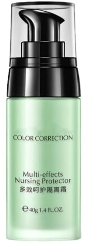 Green Color Correcting Face Primer - Anti-Redness & Blemish Neutralizer, Hydrating Makeup Base for Flawless Coverage. Brightens Skin, Locks Makeup in Place, Moisturizing Isolation Cream for Long-Lasti