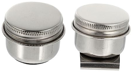 jojofuny Painting Brush Washing Pot with Lid Brush Washing Pot 2 Pcs Stainless Steel Silver for Home and Schools