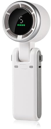 Ventilatore portatile ricaricabile – Ventilatore portatile da scrivania a 5 velocità, 3600 mAh USB-C Turbo da collo per esterni/sport/viaggi, mini ventilatore personale con display HD, ventilatore da