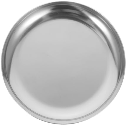 Toyvian Plateau de Rangement Bijoux Acier Inoxydable Organiseur Élégant pour Bagues et Accessoires Support Multifonction pour Table et Commode Décoratif et Finition Argentée Lisse