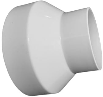 Connettore di riduzione del tubo della condotta da 6 pollici a 4 pollici (da 150 mm a 100 mm) - Raccordo rotondo per ventilazione, scarico, cappa da cucina e asciugatrice 100-150mm/H:113mm