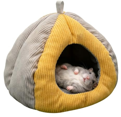 xowwyue Kuschelhöhle Für Hamster, 20 cm Kuschelsack Meerschweinchen Haus, Plüsch Waschbar Hamsternest Winter Warme Haustiere Höhle Für Chinchillas, Kleintiere, Frettchen Und Vögel
