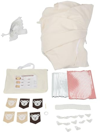 Generic Rymligt Inomhustält för Småbarn med Enkel Installation och Ventilation för Småbarnsunderhållning, Perfekt för Bakgård, Skolevenemang, Metallram Av Polyestertyg (Beige)
