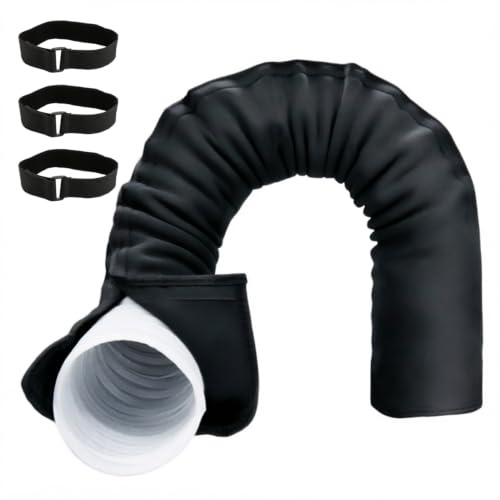 HUAREW 150 x 50 cm Couvercle de Tuyau de Climatisation Portable | Protection Portable pour Tuyau de Climatisation, Manchon Isolant Pour Tuyau De Climatiseur Portable Avec 3 Sangles Réglables