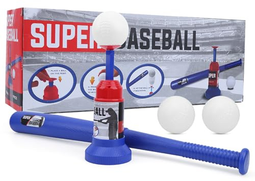 Vistreck Juego de Pelotas de Béisbol Juguete - Lanzador Béisbol Semiautomático para Niños con Bate y Pelotas (777-607)