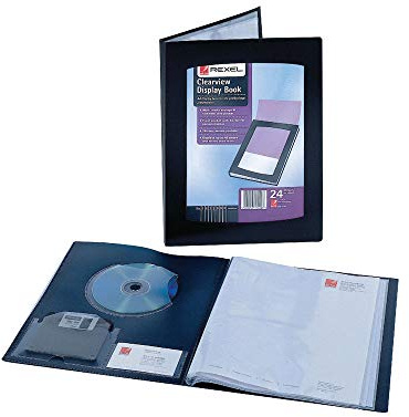 Rexel 10405BK Clearview Sichtbuch (A3) 24 Hüllen schwarz