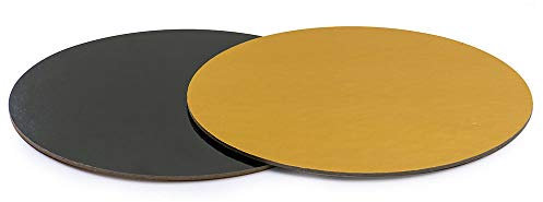 0932554 DECORA - PIATTO TORTA TONDO ORO E NERO Ø 40 CM