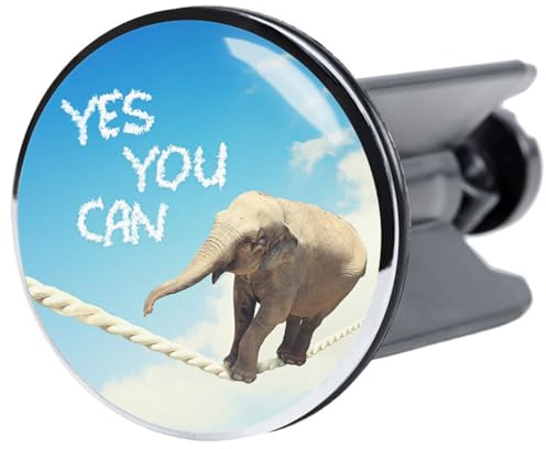 Sanilo Waschbeckenstöpsel Yes You can, schöner Stöpsel für das Waschbecken, universal mit Motiv