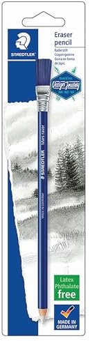 STAEDTLER 526 61BK-C Radierstift Mars rasor (mit Bürstchen, phthalat- und latexfrei, Blisterkarte mit einem Stift)