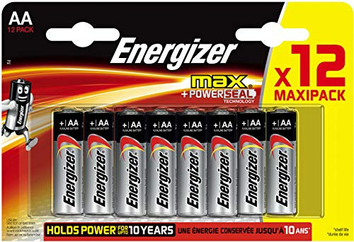 Energizer® Lot de 12 piles AA AA LR6 1,5 V max + Power