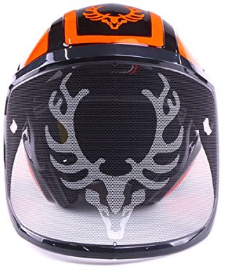 Protos Forsthelm/Schutzhelm KOX Edition mit Gehörschutz und Visier Integral Forest Schwarz/Neonorange KOX Edition Schwarz/Neonorange mit Ätzmetallvisier F39