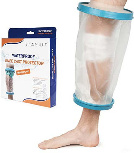 Bramble - Protezione in Gesso Impermeabile, Coprigesso (Ginocchio) - Trasparente, Silicone di qualità Premium