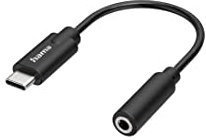 Hama USB C Klinke Adapter, USB C Stecker auf 3,5 mm Klinke-Buchse (AUX Adapter mit DAC Konverter für besten HiFi Stereo Sound, zum Anschluss von Kopfhörer, Lautsprecher an PC, Laptop, Tablet, Handy)