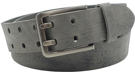 NK Belt GmbH Handgemachter Herren Ledergürtel aus Büffelleder mit Doppeldorn Schnalle, Made in Germany, Anzug Jeans Gürtel 43mm #DD-15
