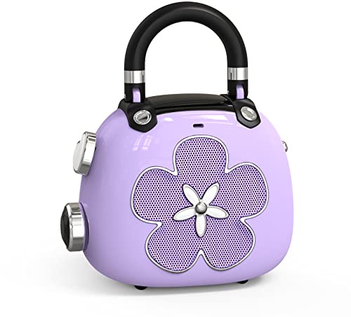 DOSS Candy 2-in-1 Mini Bluetooth Speaker & Cute Bag Charm with Loud Sound, Ideal Stocking Stuffer for Women, Girlfriend, Wife, BFF, Teen Girls, White Elephant Gift-Purple