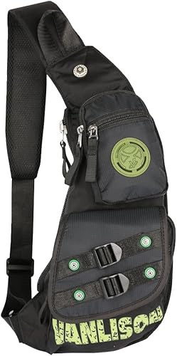 Innturt Nylon Sling Chest Bag Daypack Bicycle Travel Gym Backpack, Stylec-black, L, Sling Backpacks