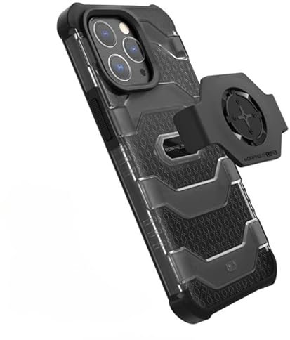 Morpheus Qlip Neo Case für iPhone 13 PRO - Hülle & abnehmbarem M4 M4s Mount Adapter (OHNE Fahrradhalterung) (iPhone 13 PRO) Schwarz