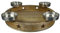 GILDE Advents Kranz Ø 46 cm- aus Holz -Stern Deko - mit Kerzenteller für 4 Kerzen Ø 9 cm