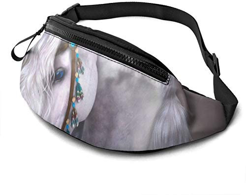 600 Handytasche Tasche Weißes Pferd Sporttasche Verstellbarer Bauchtasche Mode Waist Fanny Pack Für Outdoor Fahrrad Hundetraining
