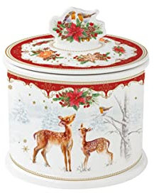 Easy Life Biscuit Ø 14 cm h 16 cm en porcelaine Christmas Melody