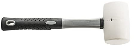 HARDY Marteau Caoutchouc Universel 2K Manche Bi-Composant Avec Revêtement Antidérapant Confort de Travail Sécurité Profilé Précis Couleur Unie Blanc 55 Mm