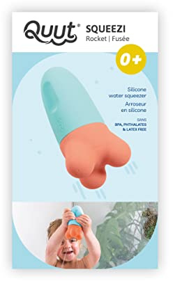 QUUT Submarine Squeezi: Innovatives Babyspielzeug & Badesprinkler ab 0 Monate - Geschenk zur Geburt, Fördert Motorik & Fantasie - Badespielzeug Baby ab 10 Monate bis 3 Jahre (Rocket)