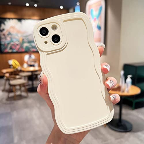 Bakicey Hülle für iPhone 12 Pro Max Liquid Silikon Gewellt Weiche SchutzHülle Stilvoll Ultra Dünn Wellen Matte HandyHülle kameraschutz Hülle Stoßfeste Bumper für Case Cover für iPhone 12 Pro Max, Weiß