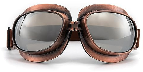 APEBAZY Motorradbrille Sport Vintage Outdoor Brille Aviator Pilot Style Cruiser Scooter Goggle für Männer, Frauen, Erwachsene, Jugendliche