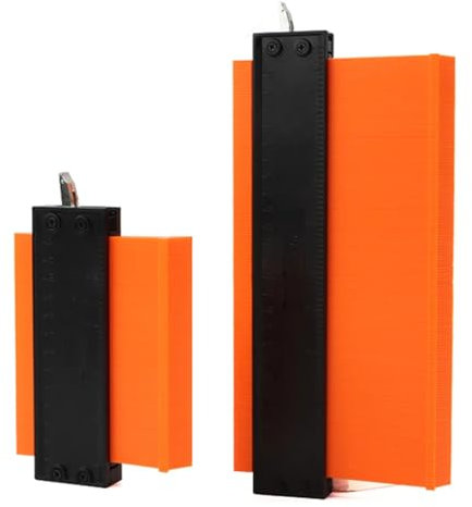 2 misuratori di contorno collegabili (25,4 cm + 12,7 cm), duplicatore di profili con serratura, regali per uomo, marito, falegnameria, muratura, fai da te, strumento di marcatura dei contorni per la