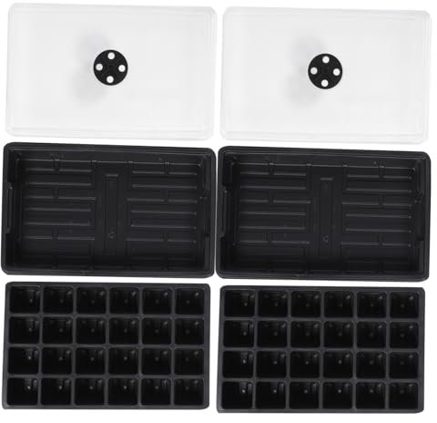 VINTORKY 2stücke Plastikbox Mit Deckel Für Pflanzenkeimung Zelltablett Aus Kunststoff Für Gewächshäuse Und Garten