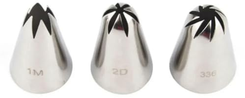 3pcs Cupcake #1m#2D#336 Cake Tips Cream Decoration Decorating Icing Piping Pastry Nozzles Cupcake Decorating Tool Bakeware