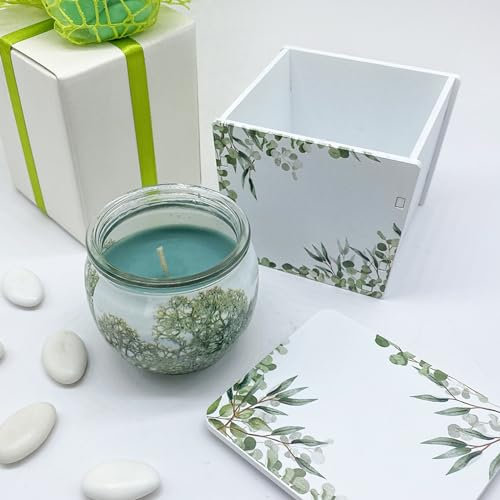Doni Bomboniere Matrimonio Candela Profumata con Portacandela Decorato Idea Regalo Candele Prima Comunione 18 Anni Santa Cresima Anniversario Oggettistica Partecipazioni Utili 50° 25° Idee Originali