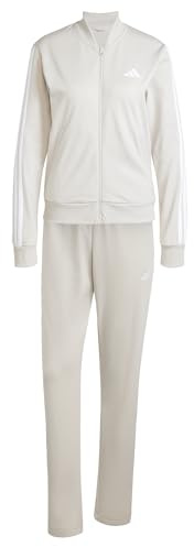 adidas Women's ESSENTIALS 3-STRIPES TRACKSUIT, wonder alumina, L
