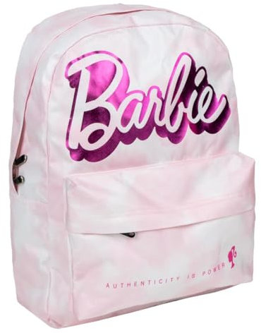 CERDÁ LIFE'S LITTLE MOMENTS Barbie Schulrucksack, Rosa, 32 x 12 x 42 cm, Reißverschluss, verstellbarer Griff, robuster und langlebiger Rucksack, Originalprodukt, entworfen in Spanien, Rosa, L, Casual