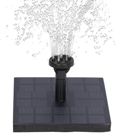 FLEXMAN 7V 1.4W Solar Bird Bath Fountain Pump, 4.3X4.3in Square Floating Solar Fountain Pump, Outdoor Waterscape Fountain for Small Pond, Fish Tanks