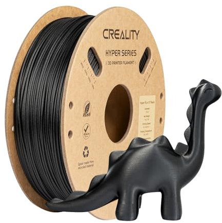 Creality Hyper PLA Filament 1,75 mm für 3D Drucker, Carbon Filament 1kg Schwarz Hyper PLA-CF Hochgeschwindigkeits und Hochtemperaturbeständiges, hohe Geschwindigkeit 50-300mm/s (Schwarz)