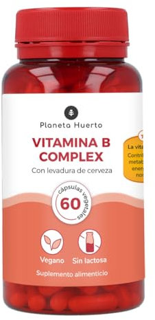 PLANETA HUERTO | Vitamina B Complex en Cápsulas - Complejo de Vitaminas del Grupo B - 60 Cápsulas |
