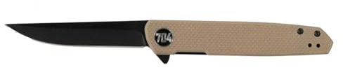 704 Gear Sliver EDC Pocket Knife | Ultra-Slim D2 Gentleman's Straight Back Blade | Flat Dark Earth