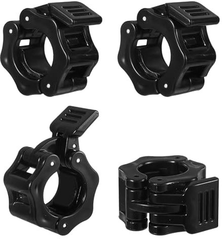 ChauLanBow 4 unidades de cierre rápido para mancuernas y mancuernas (negro) (28 mm)
