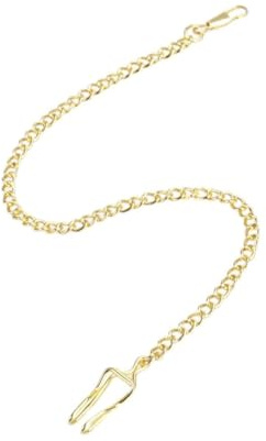 LIFKOME Metall Goldene Taschenuhrkette mit Stabilem Karabinerhaken | Schwere Ausführung, Glänzende Oberfläche, für Taschenuhr Nutzer, Robust Verarbeitet, Klassisches Zubehör
