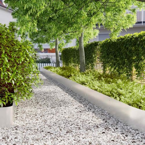 Xichuzi Rasenkanten 10 STK. 25x103 cm Edelstahl, Beetumrandungen, Beeteinfassung, Grabumrandung, Zaun Garten, Beetzaun, Beetabgrenzung - 860170