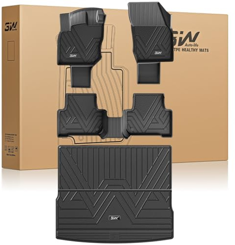 3W Alfombrillas de Coche y Maletero Compatible con Volkswagen Tiguan 3 2025 2026(no para PHEV),Thorex™ Alfombrillas para Todo Tipo de Clima para Volkswagen Tiguan la 1ª y 2ª Fila Juego Completo